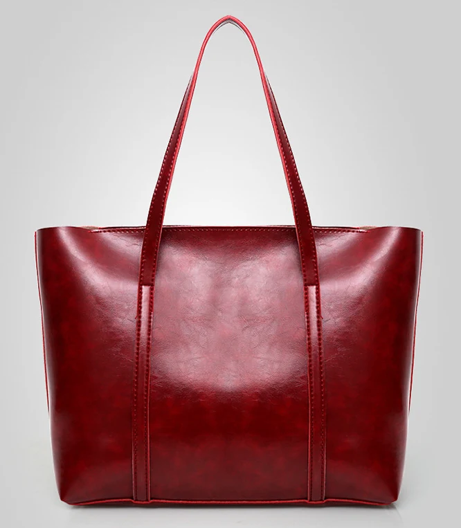 Title 5, Oil wax leather mother package, spacious and du...