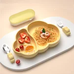 Cartoon Cloud Silicone Baby Learning to Eat Dishes and Tableware Set, Non-Slip, Safe, Soft, and Easy to Clean. — photo 6