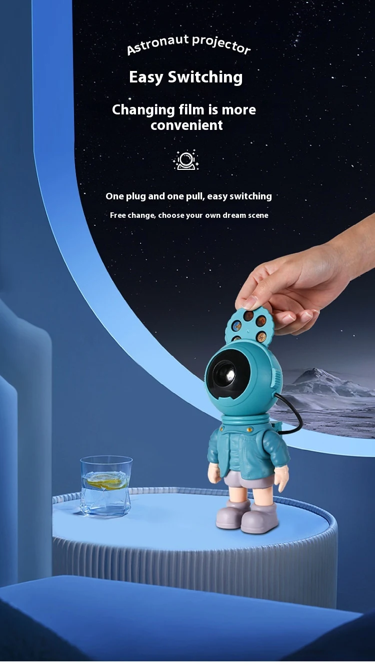 Title 8, Feilin Astronaut Starry Sky Projector Small Nig...