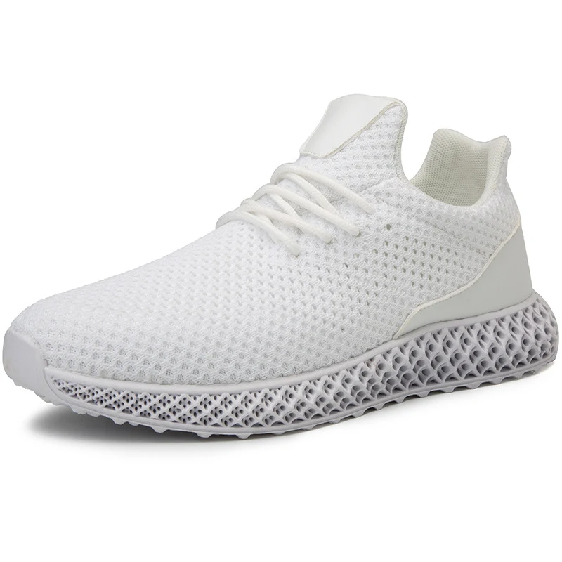Title 7, Scarpe estive casual in mesh bianco da uomo