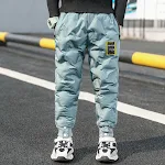 Pantaloni in cotone con doppia fibbia per bambini Ragazzi ispessiti. Comodi e resistenti, perfetti per giocare e affrontare l'inverno. — foto 8
