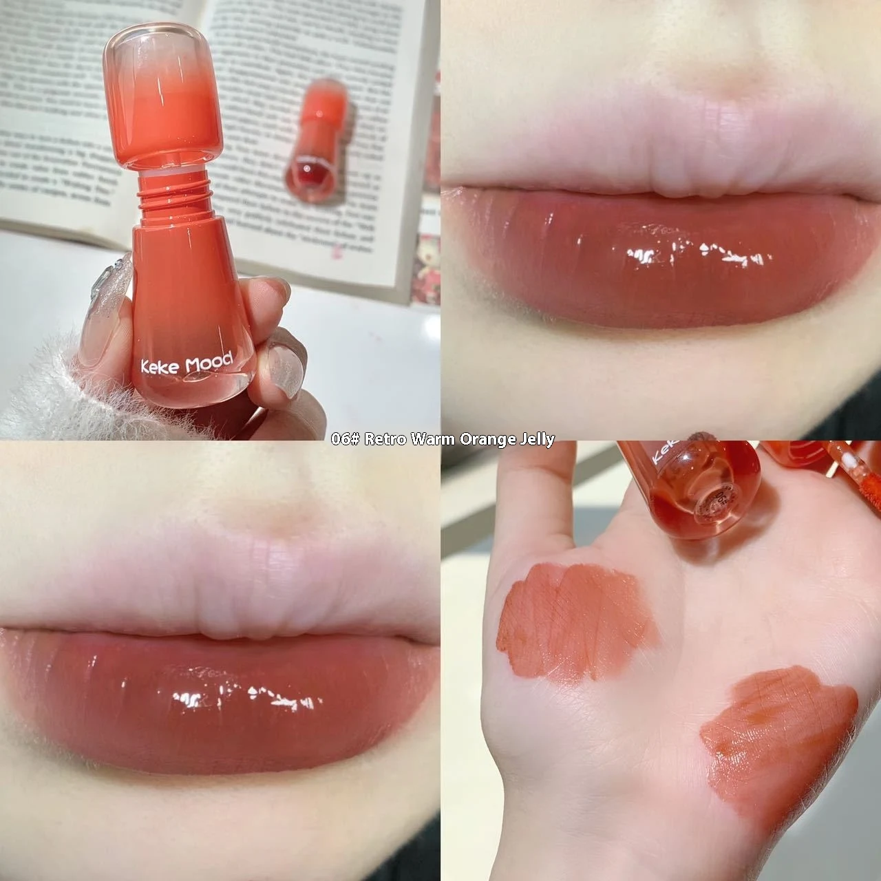 Mushroom-shaped Haircut Mirror Lip Lacquer, Water Light, Full Lips, Moisturizing. Hydrating lip gloss for full, hydrated — photo 8