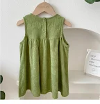 Vestido bordado para meninas sem mangas Vestido princesa perfeito para festas e ocasiões especiais, confortável e elegante para sua princesa. — foto 13