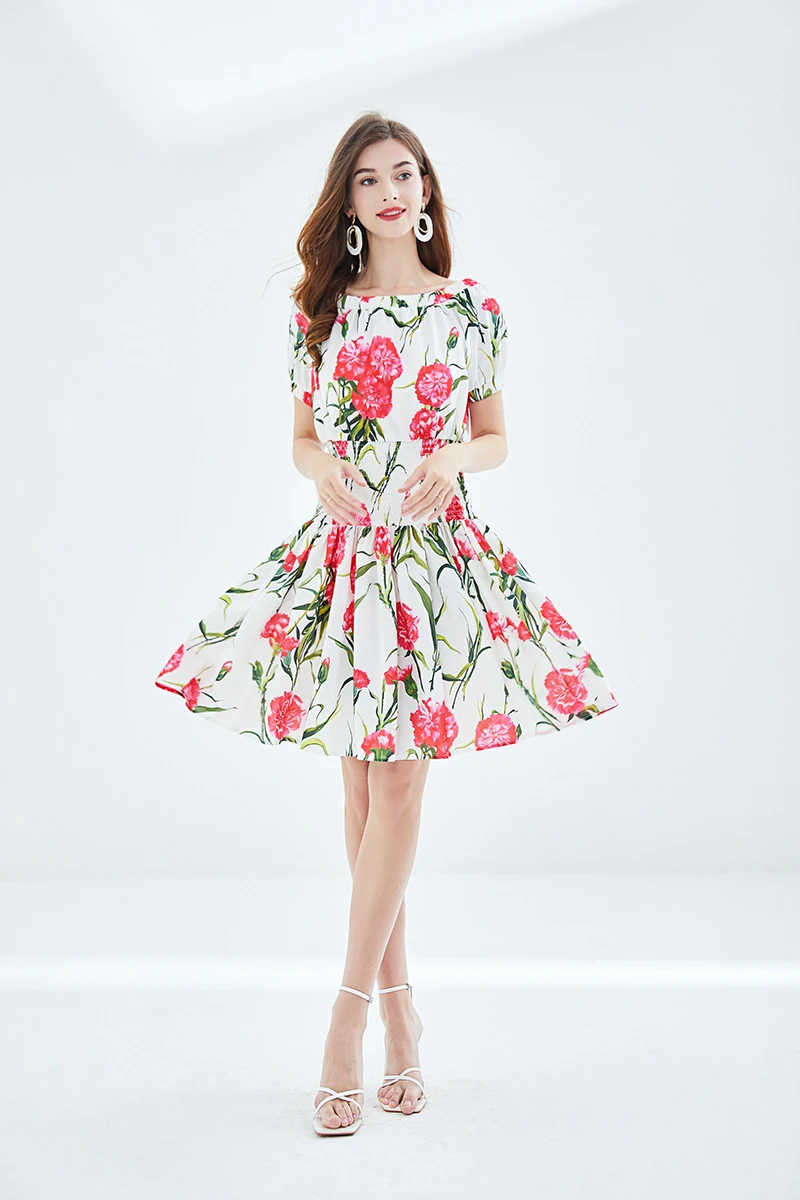 Title 2, Elastic and Waisted Seaside Holiday Dress. Comf...