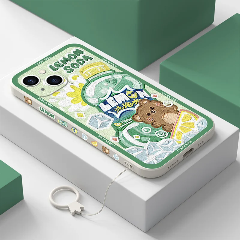Title 6, Capa de celular de silicone líquido Sprite com ...