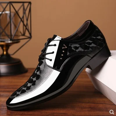 Title 3, Shiny leather shoes with pointed toes, perfect ...