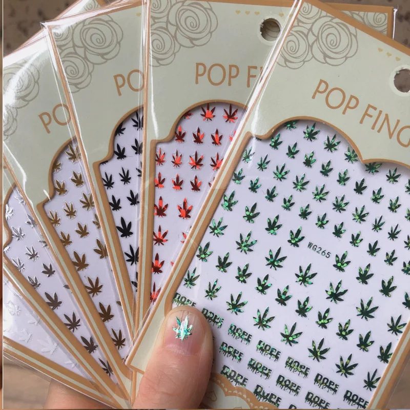 Large 3D Maple Leaf Nail Art Stickers DIY, 6-Color Laser Bronzing Nail Decals, create stunning manicures easily and quic — photo 1