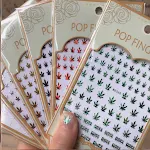 Large 3D Maple Leaf Nail Art Stickers DIY, 6-Color Laser Bronzing Nail Decals, create stunning manicures easily and quic — photo 1