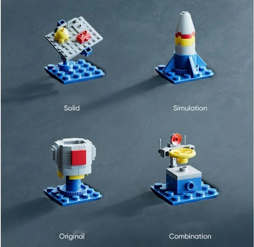 Title 4, Aerospace Building Blocks Rocket Ship Model, Sm...