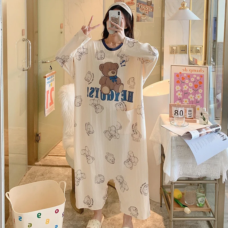 Title 12, New Long-sleeved One-piece Pajamas For Women. U...
