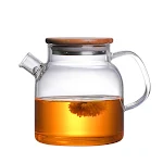 Heat-Resistant High Borosilicate Glass Teapot with Bamboo Cover. Brew and enjoy your tea safely and elegantly with this — photo 5