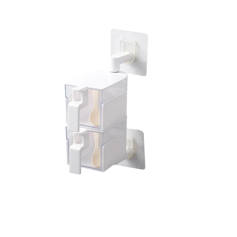 Title 6, Kitchen free perforation wall-mounted spice box...