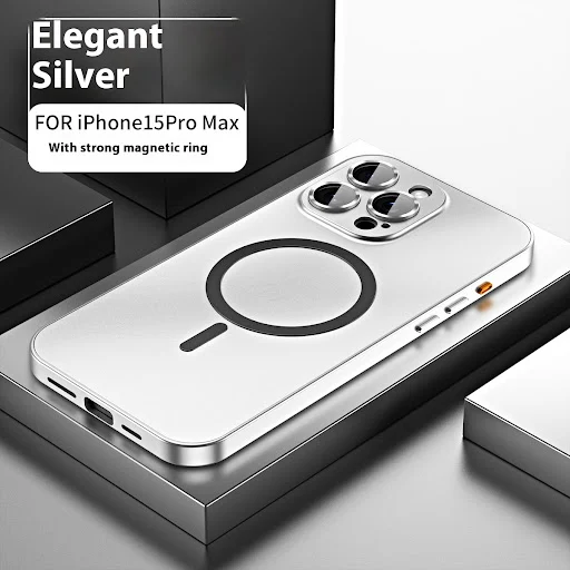 Title 2, Metal Frame Magnetic Phone Case for iPhone 16 S...