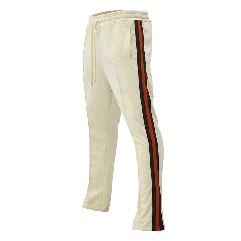 Title 27, Heren Casual Broek met Zijkanten Streep Uitlope...