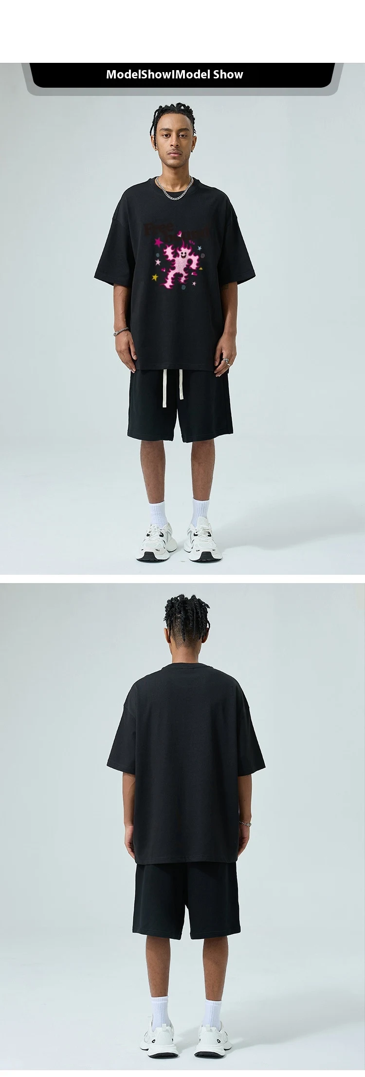 Title 5, Camiseta masculina de verão com estampa de letr...