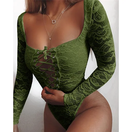 Title 3, Europese en Amerikaanse jumpsuit met veters en ...