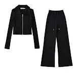Black Knitting Suit