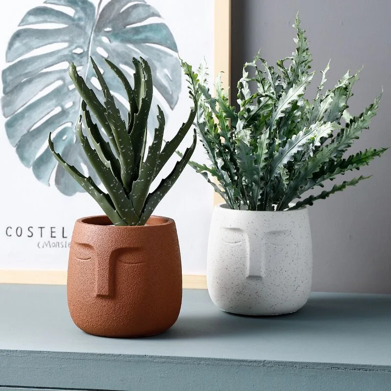 Vaso de cimento resistente para flores e plantas, ideal para jardim e varanda. Adicione estilo moderno à sua casa com este vaso durável e elegante para plantio. — foto 12