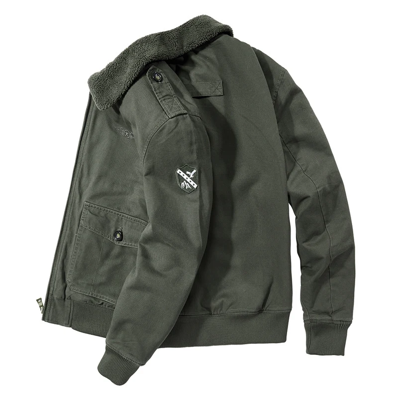 Title 5, Jaqueta Militar Aviador Masculina de Algodão Ac...