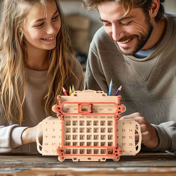 Title 5, ROKR 3D Wooden Puzzle Penholder Calendar Best G...