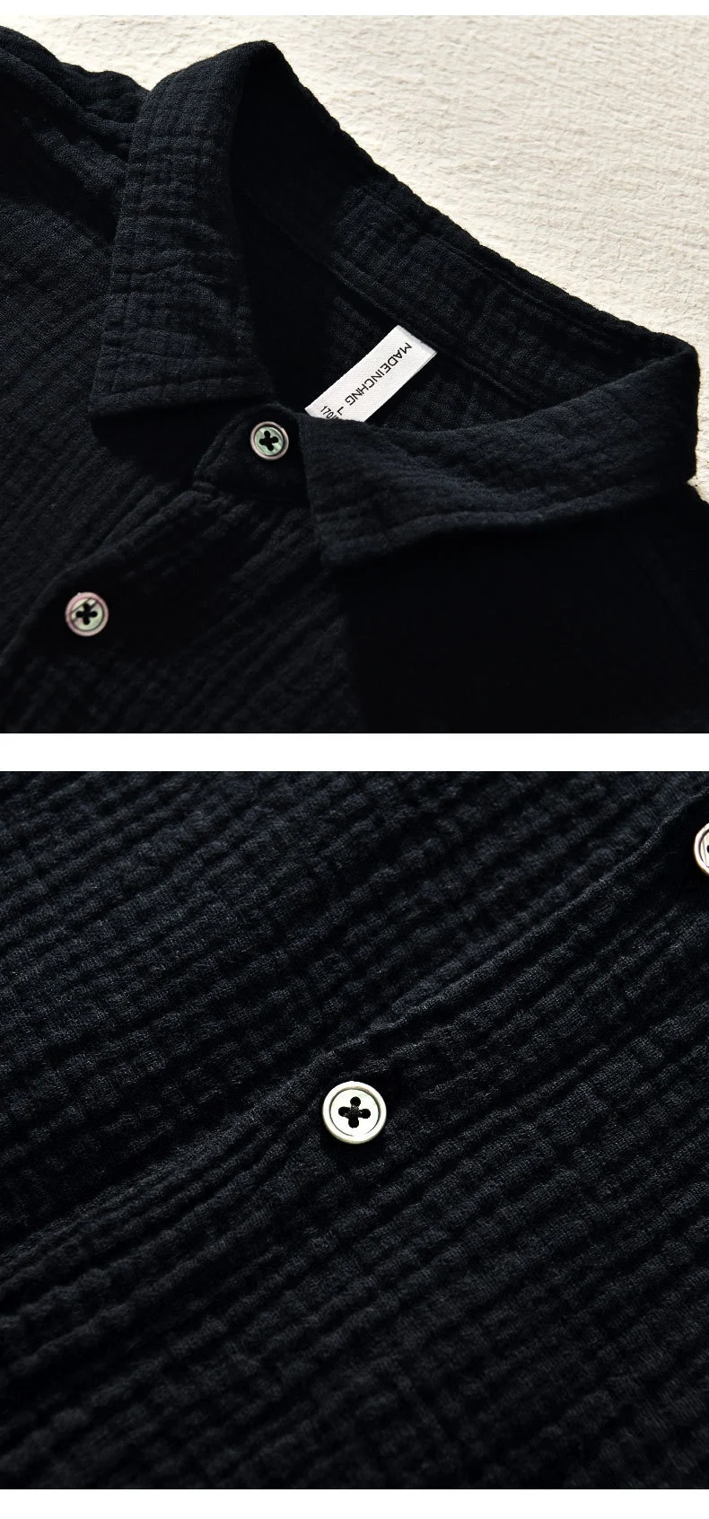 Title 9, Mens Solid Color Long Sleeve Shirt Pure Cotton...