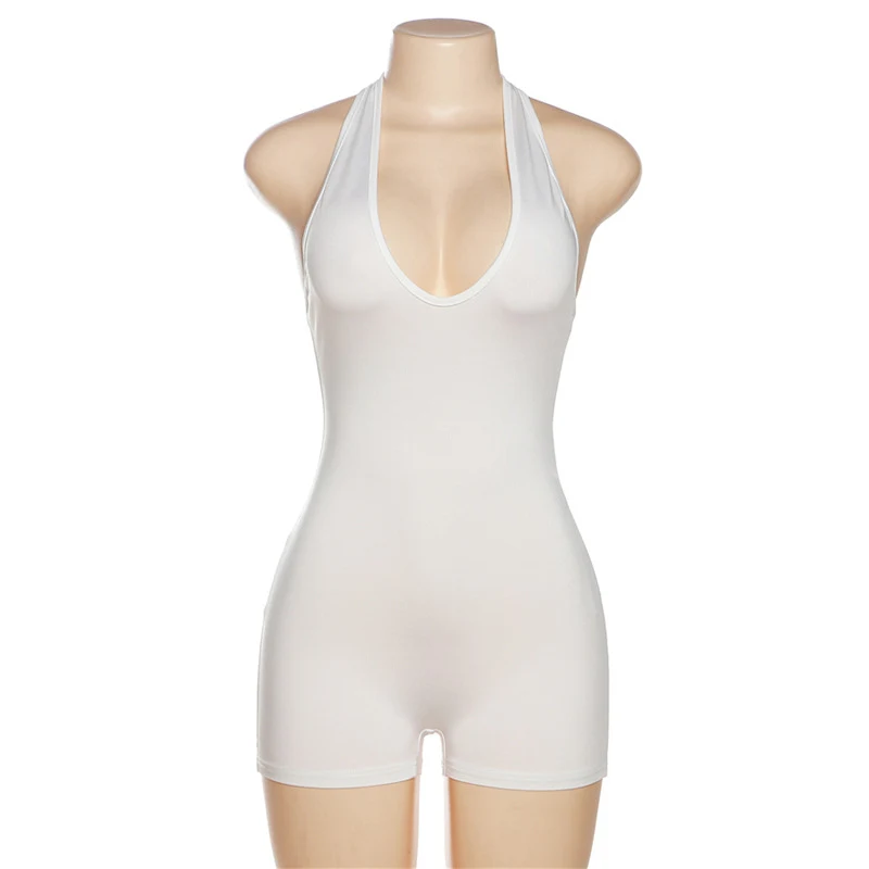 Title 18, Deep V-neck Backless High Waist Tight Jumpsuit