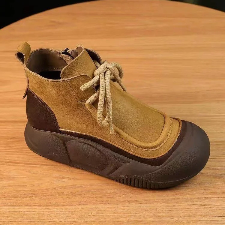 Women's Color Matching Sports Casual Shoes Lace-up Booties. Stylish and comfortable booties for a sporty and fashionable — photo 2
