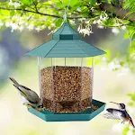 New Garden Gazebo Hanging Wild Bird Feeder Outdoor Container With Hang Rope Pet Bird Feeding House Type Bird Feeder — photo 6