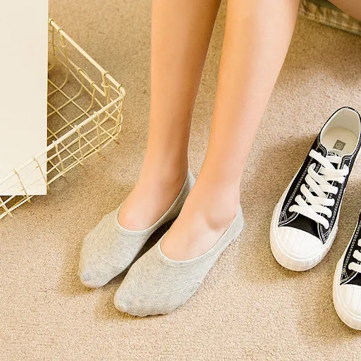 Title 2, Silicone Non-slip Solid Color Female Socks Wome...