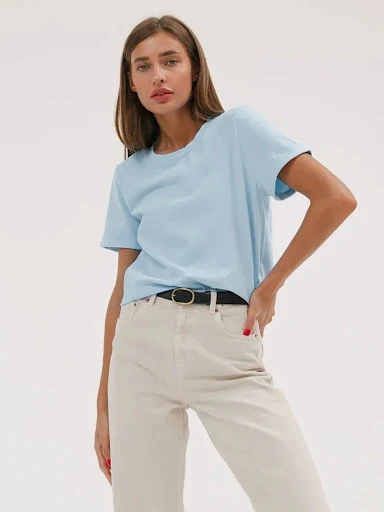 Title 4, Casual Home Commuter Bijpassend T-shirt met ron...