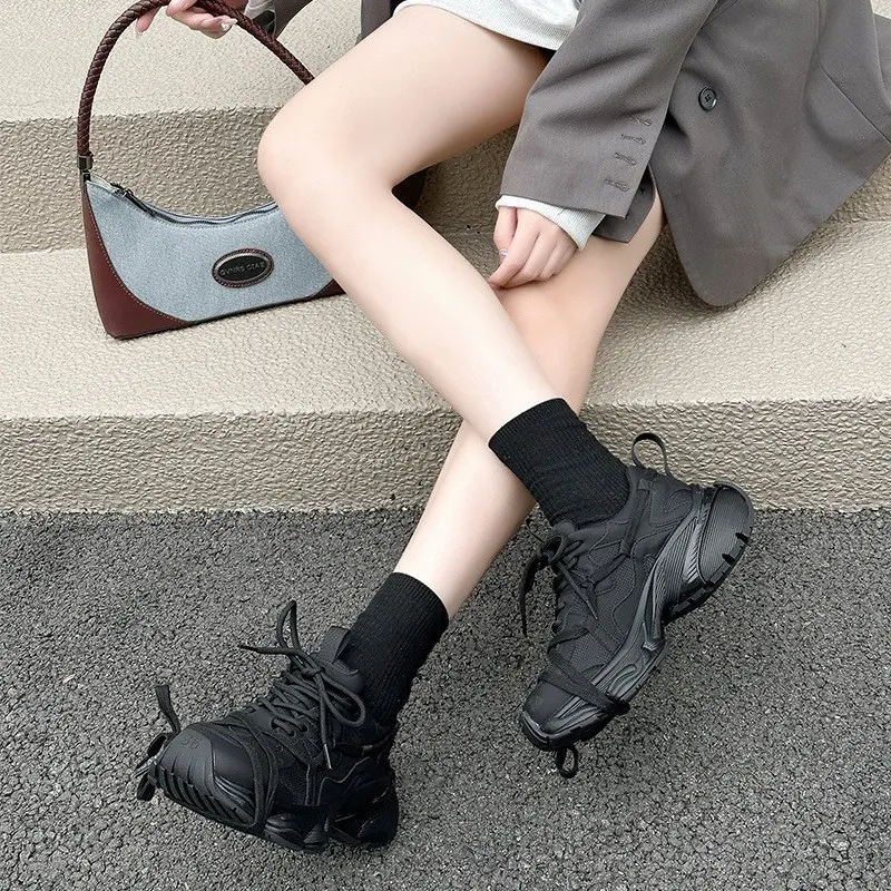 Genuine Leather Fashion Platform Lace-up Women's Shoes. Stylish and comfortable footwear for women. Elevate your look wi — photo 4