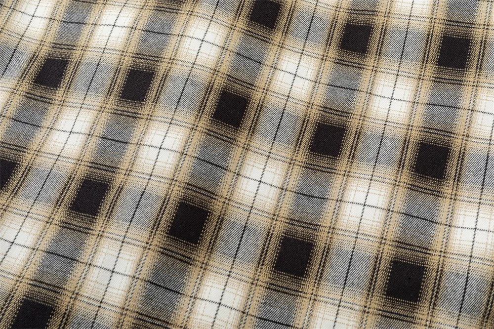 Fashionable men's color matching plaid cotton coat, a stylish and comfortable outerwear piece, perfect for various occas — photo 11