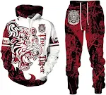 Creatieve bedrukte hoodie sportpak voor heren en dames, tweedelig, comfortabel en stijlvol, ideaal voor sport en vrije tijd. — foto 11
