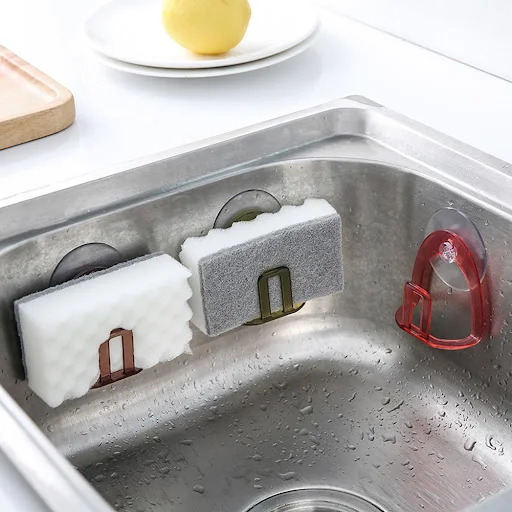 Title 2, Sink suction cup drain storage rack, perfect fo...