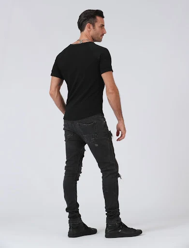 Title 6, Mens solid color button-down top, a versatile ...