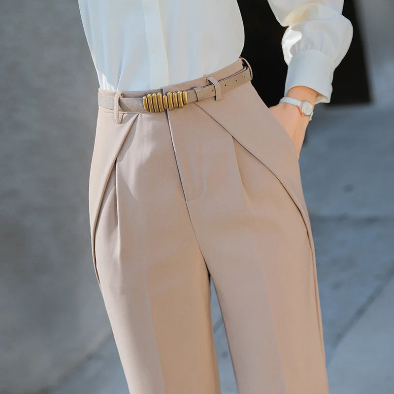 Women's Straight Loose All-match Woolen Suit Pants for a Comfortable & Elegant Look. Versatile and perfect for any occas — photo 1
