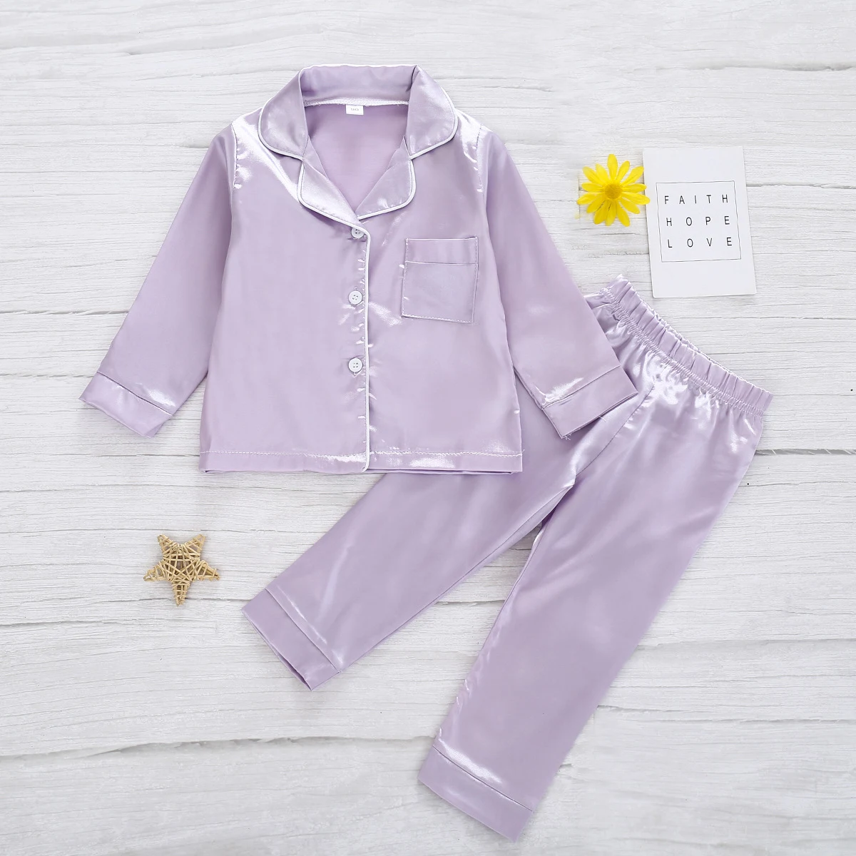 Title 7, Kinderbadjas in effen kleur Casual mode pak Zac...