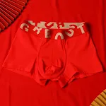 Men's Purified Cotton Underwear, Festive Bright Red Mid-rise Boxers, Comfortable and Stylish for Everyday Wear. — photo 17