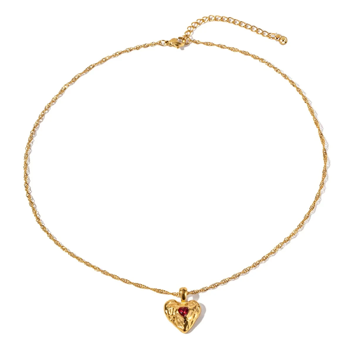 Colar de coração de liga com diamantes, estilo INS da moda, perfeito para o Dia dos Namorados. Um presente de amor ideal! — foto 2