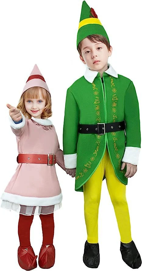 Kinder Weihnachtsmann Kostüm Anzug Komplettset Für Kinderfestliche Feier mit Hut und Gürtel Bequemes Outfit für die Weihnachtszeit — foto 7