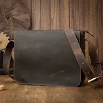 Bolsa de ombro masculina de couro casual retrô, ideal para o dia a dia. Design clássico, espaçosa e resistente, perfeita para transportar seus itens essenciais com estilo. — foto 6