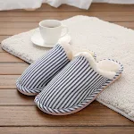 Winter cotton slippers for indoor home heating, anti-slip floor slippers for couples, spring autumn home women's warm fo — photo 4