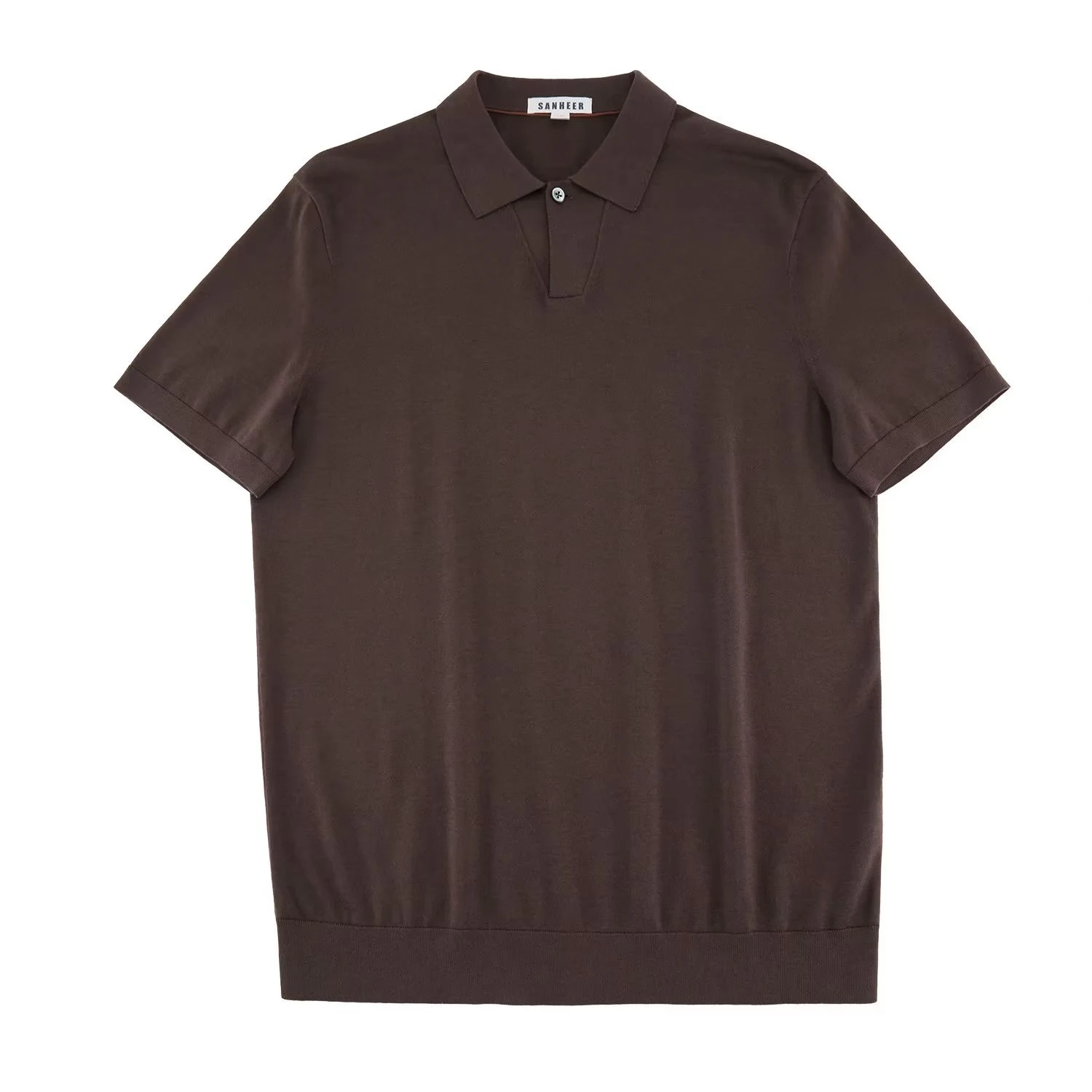 Men's Summer Casual Stylish Solid Color Slim Fit Knit Short Sleeve Lapel Half Sleeve Shirt, perfect for warm weather. — photo 31