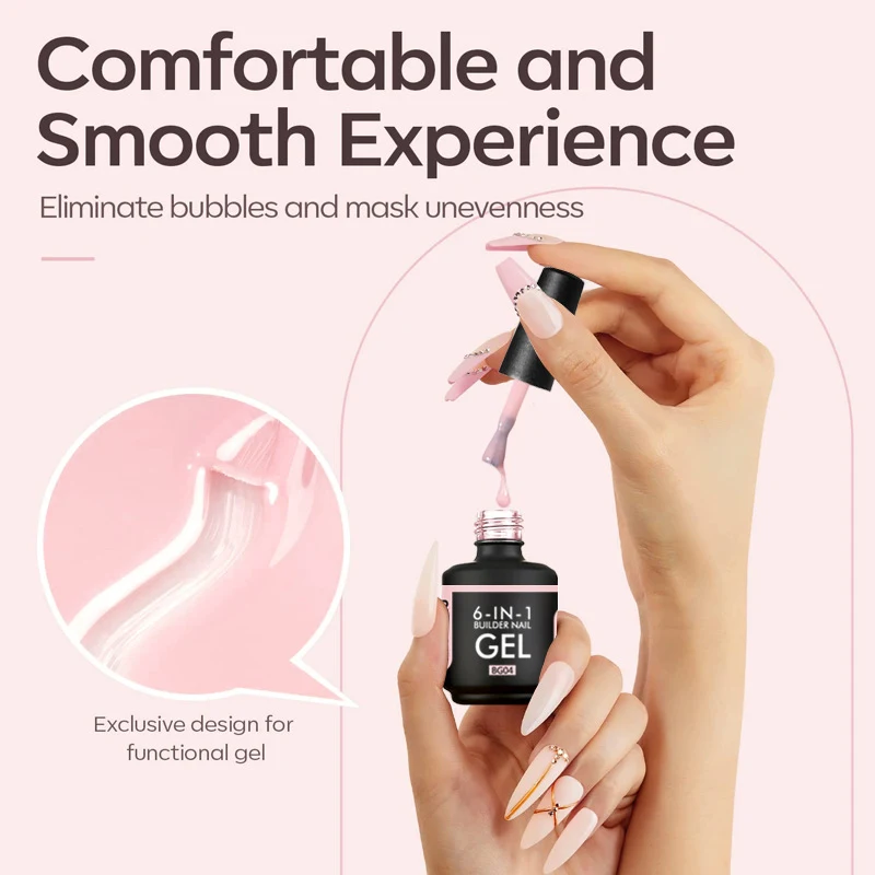 6 IN 1 Extension Gel 15ML Builder Nail Gel for perfect nails. Build, sculpt, extend, repair and strengthen. Achieve last — photo 20