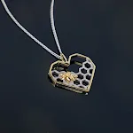 X&P Charm Fashion Silver Collares para mujeres Heart Heart Honeycomb Collar colgante de abejas Resas Party Party Animal — foto 8