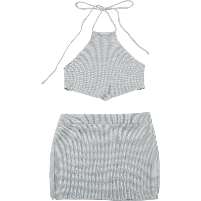 Title 10, Womens Backless Vest Short Skirt Two-piece Set