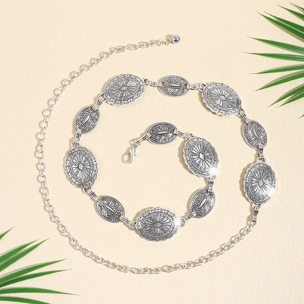 Title 6, Vintage Metal Womens Waist Chain Ethnic Style ...