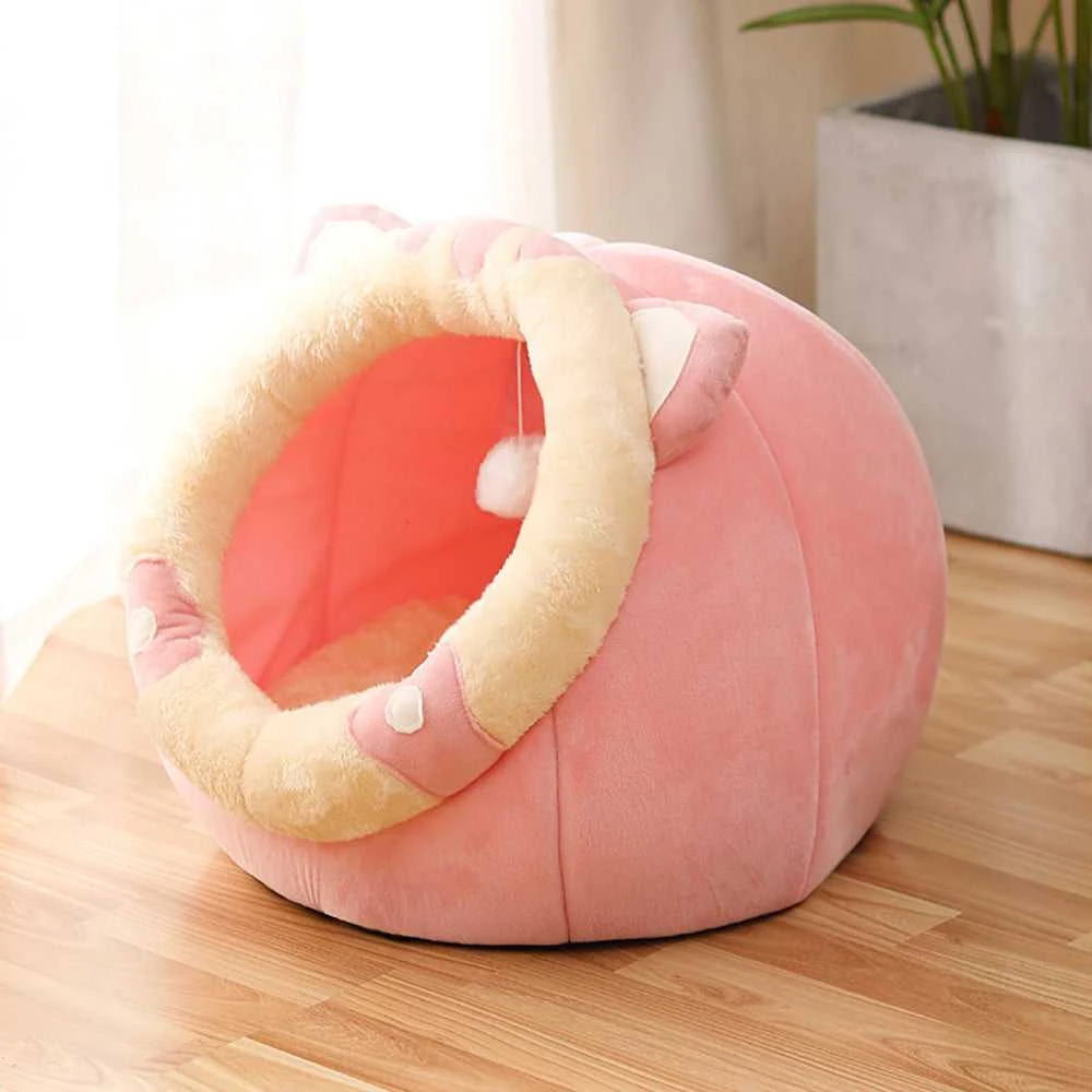 Cama para Gatos Invierno Cálida Universal Semi-cerrada Ideal Cuatro Estaciones Confort y Refugio Para Tu Felino Favorito Siempre A Gusto — foto 3