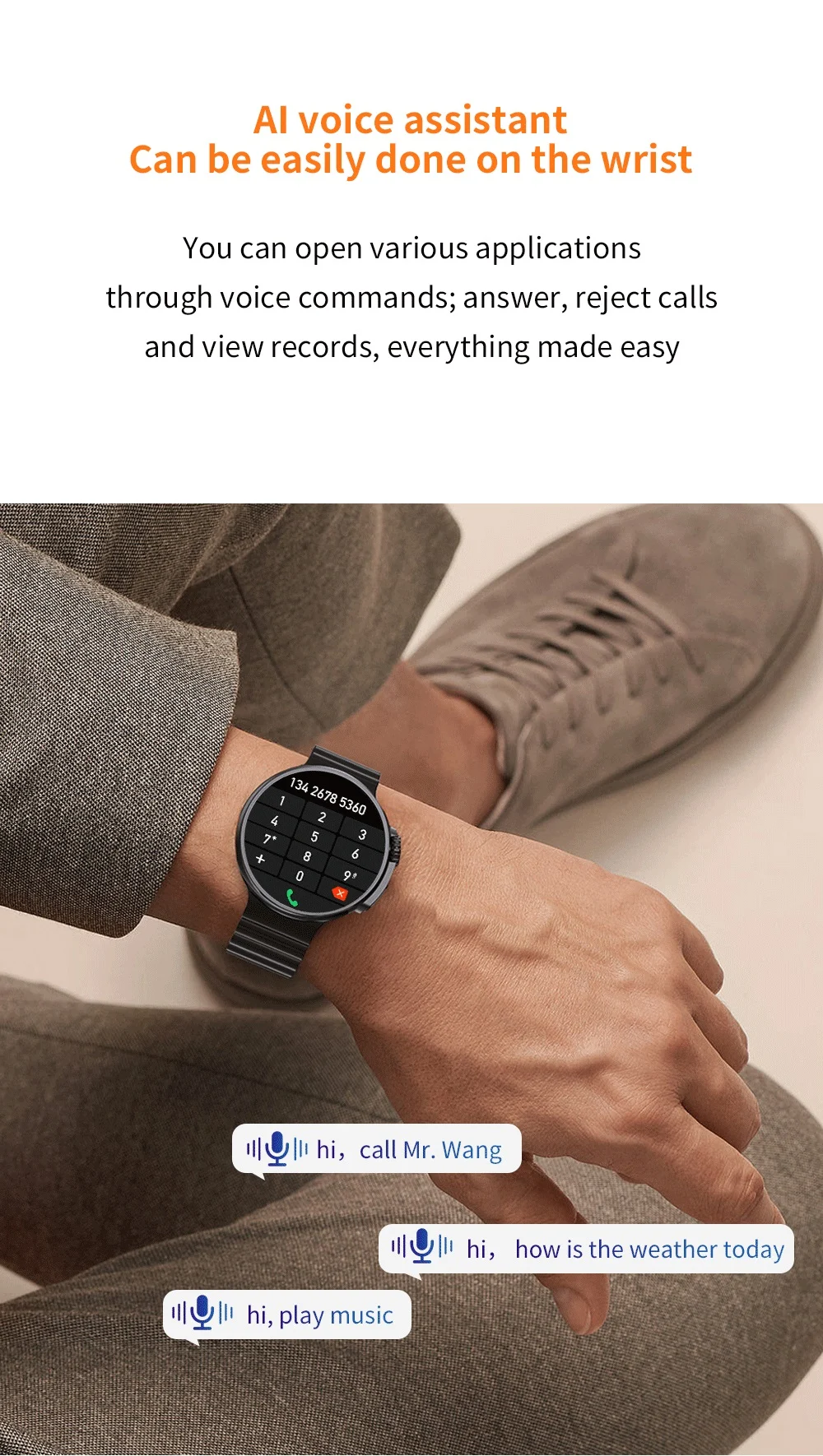 Title 9, Novo Smartwatch K9 Tela Redonda 1.39" Encoder P...