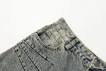 Jeans rectos pesados desgastados y lavados para hombre, estilo callejero, comodidad duradera, perfectos para el día a día y lucir un look casual. — foto 6